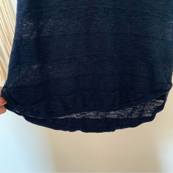 ATHLETA Women’s Getaway Linen Blend Racerback Tank Top Navy Blue Size Small - Picture 6 of 8